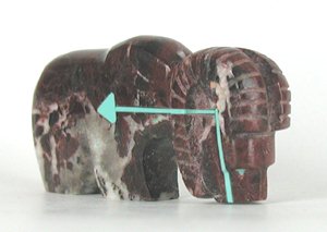 Authentic Native American Zuni Ram Fetish Carving by Kenric Laiwakete