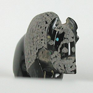 Authentic Native American Buffalo Fetish Carving by Zuni artist Russell Shack