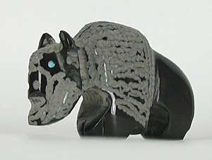 Authentic Native American Buffalo Fetish Carving by Zuni artist Russell Shack