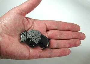 Authentic Native American Buffalo Fetish Carving by Zuni artist Russell Shack