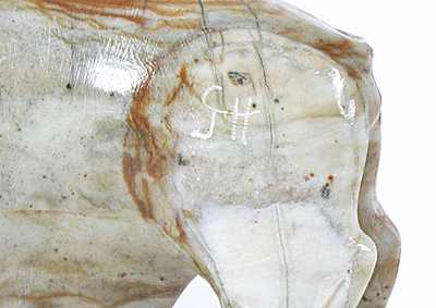 Authentic Native American Bison Fetish Carving of marble by Zuni carver Clive Husito