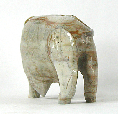 Authentic Native American Bison Fetish Carving of marble by Zuni carver Clive Husito