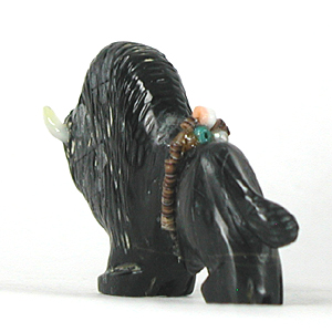 Authentic Native American Bison Fetish Carving by Zuni artist Jeffrey Yunie