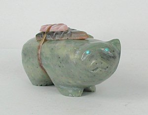 Native American Indian Mountain Lion Fetish carving