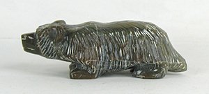 Authentic Native American Badger Fetish Carving of serpentine by Navajo Herbert Davis