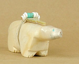 Authentic Native American Lion Fetish carving of fishrock by Zuni Wilford Cachini
