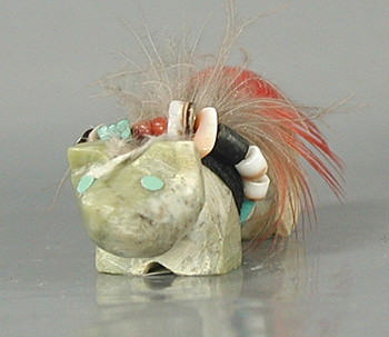 Authentic Native American Mountain Lion Fetish Carving from serpentine by Zuni Sampson Tulley
