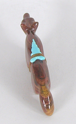 Authentic Native American wolf Fetish Carving from onyx by Zuni Lorae Lonasee