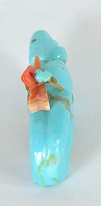 Authentic Native American Mountain Lion Fetish Carving from Turquoise by Zuni Juana Homer