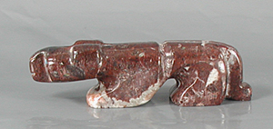 Authentic Native American Mountain Lion Fetish Carving from Turquoise by Zuni Reynold Lunasee