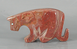 Authentic Native American Indian Lion Fetish carving by Zuni Bernard Laiwakete
