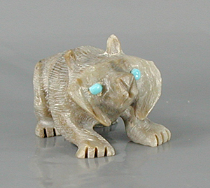 Authentic Native American Bobcat Fetish Carving from marble by Zuni Dana Malani