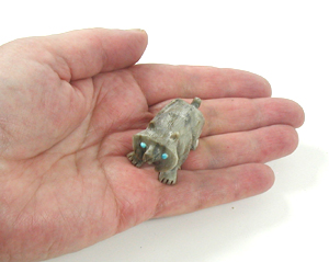 Authentic Native American Bobcat Fetish Carving from marble by Zuni Dana Malani