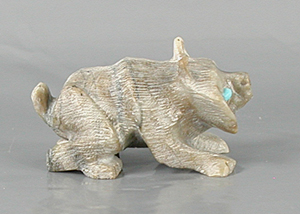 Authentic Native American Bobcat Fetish Carving from marble by Zuni Dana Malani