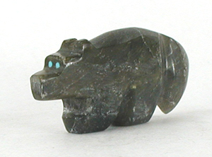 Authentic Native American Indian wolf Fetish carving by Zuni Bernard Laiwakete