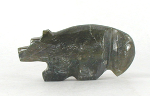 Authentic Native American Indian wolf Fetish carving by Zuni Bernard Laiwakete