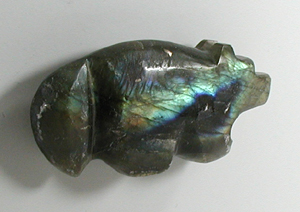Authentic Native American Indian wolf Fetish carving by Zuni Bernard Laiwakete