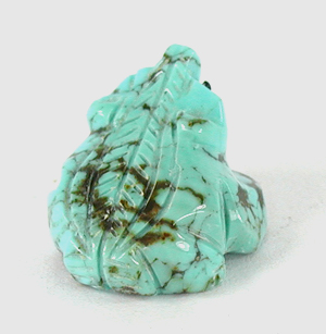 Authentic Native American Badger Fetish Carving from turquoise by Zuni Danette Laate