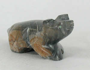 Authentic Native American Indian wolf Fetish carving by Navajo Alex Begay