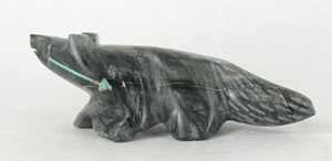 Authentic Native American Indian wolf Fetish carving by Navajo Alex Begay