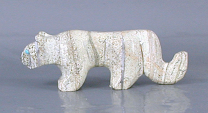 Authentic Native American Mountain Lion Fetish Carving from serpentine by Zuni Fabian Tsethlikai