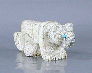 Authentic Native American Mountain Lion Fetish Carving from serpentine by Zuni Fabian Tsethlikai