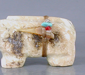 Authentic Native American Mountain Lion Fetish Carving from onyx by Navajo Herbert Davis