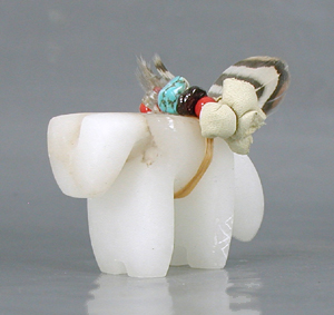 Authentic Native American wolf fetish by Oglala Lakota artisan Delbert Charging Crow