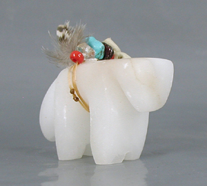 Authentic Native American wolf fetish by Oglala Lakota artisan Delbert Charging Crow