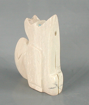 Zuni Coyote Fetish Carving from fish rock by Gilbert Lonjose