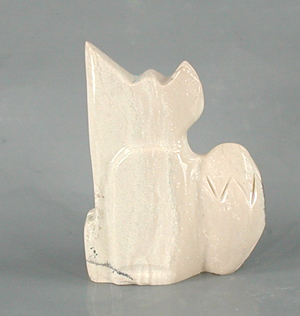Zuni Coyote Fetish Carving from fish rock by Gilbert Lonjose