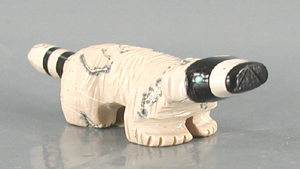 Authentic Native American Racoon Fetish Carving from serpentine by Zuni Suzette Lementino
