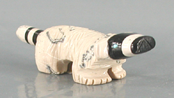 Authentic Native American Racoon Fetish Carving from serpentine by Zuni Suzette Lementino
