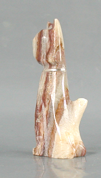 Zuni Cat Fetish Carving of onyx by Kenny Chavez