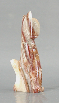 Zuni Cat Fetish Carving of onyx by Kenny Chavez
