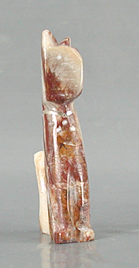 Zuni Cat Fetish Carving of onyx by Kenny Chavez