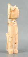 Zuni Cat Fetish Carving of onyx by Kenny Chavez