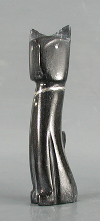 Zuni Cat Fetish Carving of marble by Kenny Chavez