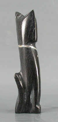 Zuni Cat Fetish Carving of marble by Kenny Chavez