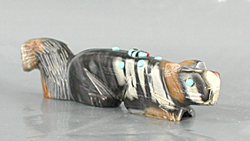 Zuni Mountain Lion Fetish Carving from Picasso marble by Danette Laate