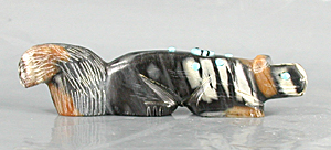 Zuni Mountain Lion Fetish Carving from Picasso marble by Danette Laate