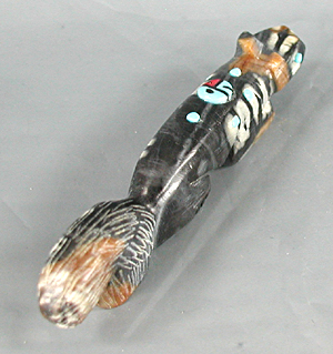 Zuni Mountain Lion Fetish Carving from Picasso marble by Danette Laate