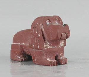 Authentic Native American Dog Fetish Carving from pipestone by Zuni Felissa Martin