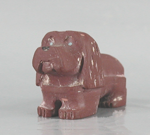 Authentic Native American Dog Fetish Carving from pipestone by Zuni Felissa Martin