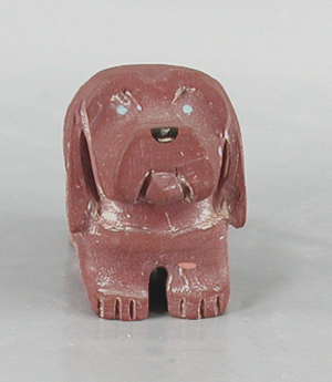 Authentic Native American Dog Fetish Carving from pipestone by Zuni Felissa Martin