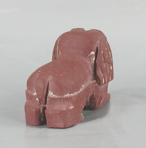 Authentic Native American Dog Fetish Carving from pipestone by Zuni Felissa Martin
