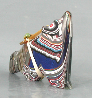Zuni Coyote Fetish Carving from Fordite by Leland Boone and Daphne Quam