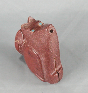 Zuni Coyote Fetish Carving from pipestone by Gilbert Lonjose