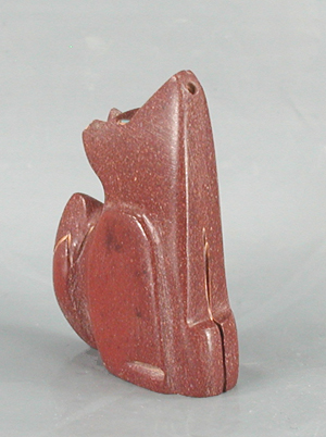 Zuni Coyote Fetish Carving from pipestone by Gilbert Lonjose