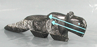 Zuni Mountain Lion Fetish Carving from orthocera by Kenrick Laiwakete